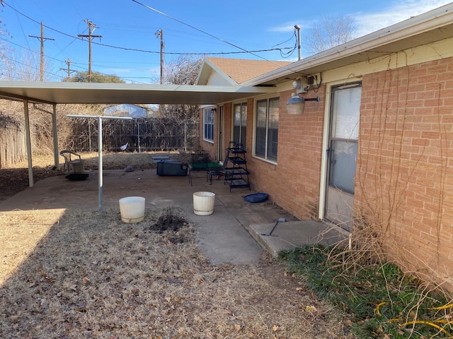 view of yard with a patio area