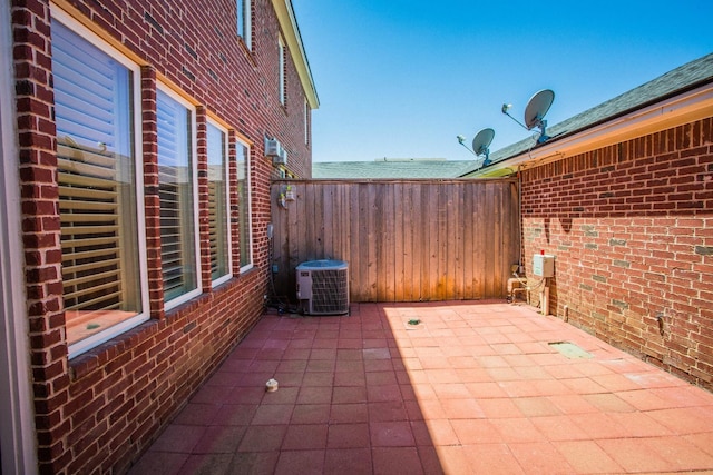 view of patio with central AC