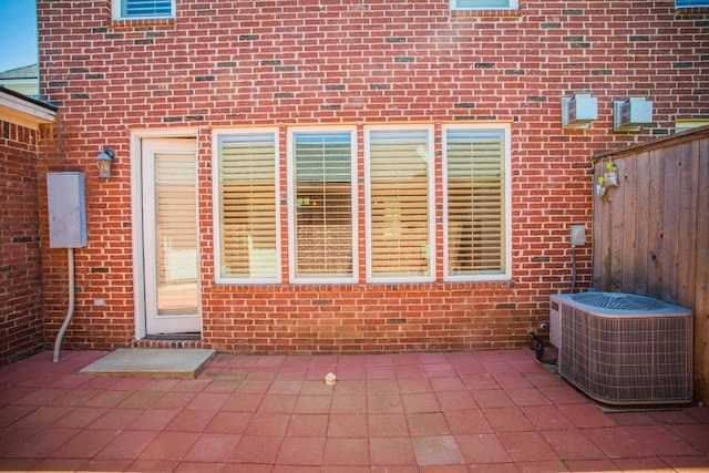 view of patio featuring central AC