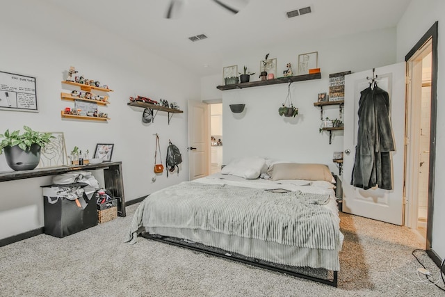 view of carpeted bedroom