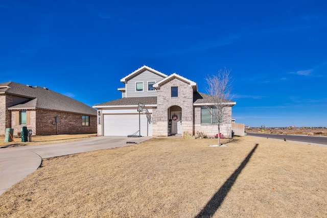 view of property with a garage