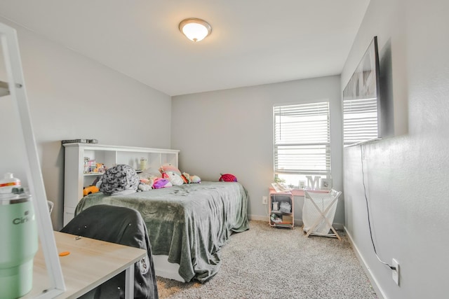 bedroom with carpet