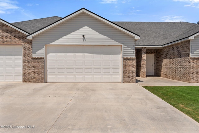 1203 N Evanston Ave, Lubbock, TX 79416 - single story home featuring brick siding, a garage, concrete driveway, and a shingled roof