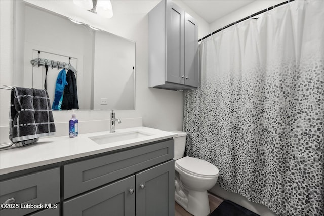 1203 N Evanston Ave, Lubbock, TX 79416 - bathroom featuring vanity and a shower with shower curtain
