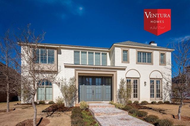 view of front of property with french doors