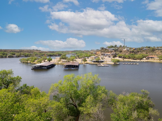 water view with a dock
