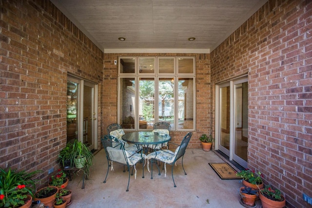 view of patio featuring french doors