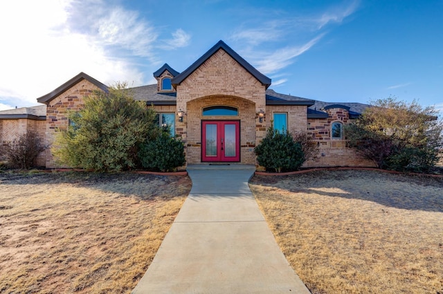 view of front of property featuring french doors