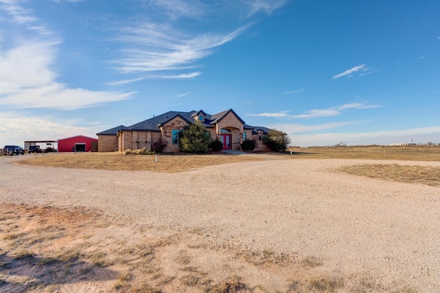 view of single story home