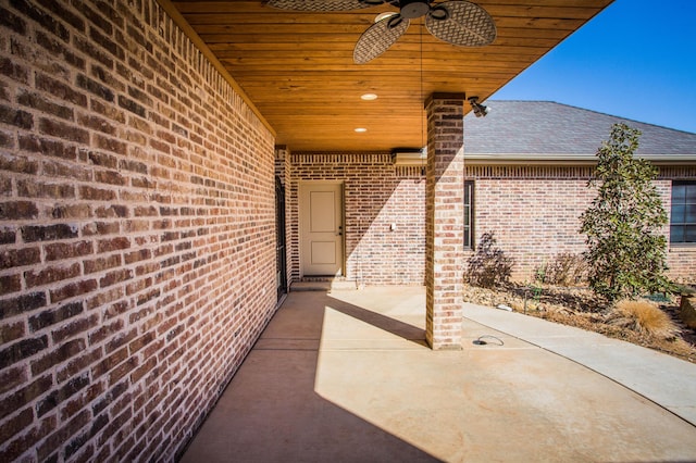 4906 119th St, Lubbock, TX 79424 - view of patio / terrace featuring a ceiling fan