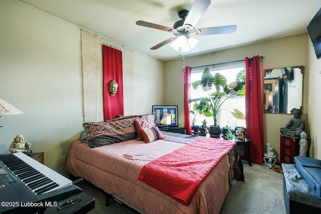 10018 Ave X, Lubbock, TX 79423 - bedroom with carpet floors and a ceiling fan