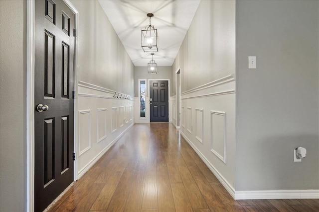 doorway featuring hardwood / wood-style flooring