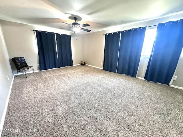 2802 54th St, Lubbock, TX 79413 - unfurnished room with ceiling fan, carpet flooring, and baseboards