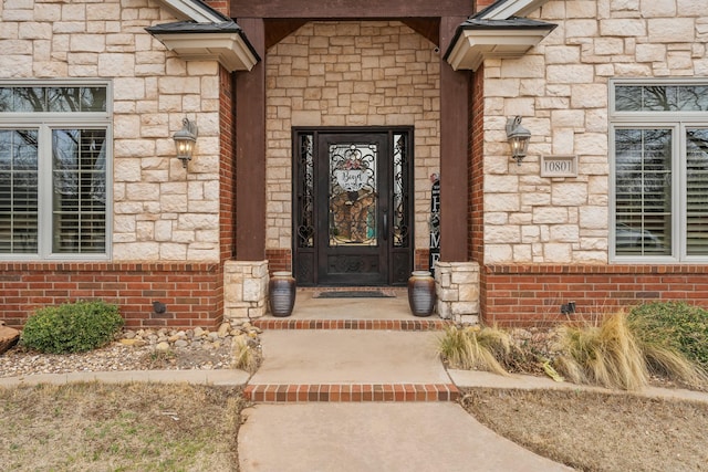 10801 Richmond Ave, Lubbock, TX 79424 - entrance to property with stone siding and brick siding
