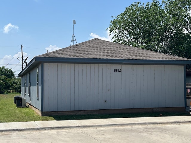 view of property exterior with central air condition unit