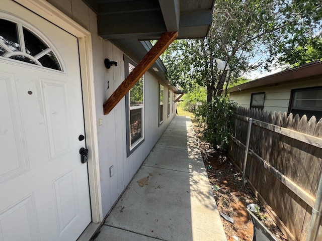 view of doorway to property