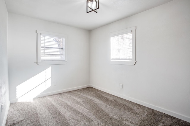 view of carpeted spare room