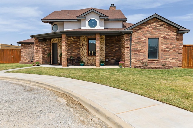 view of property with a front yard