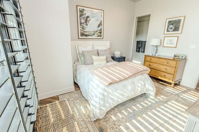 bedroom featuring light wood-type flooring