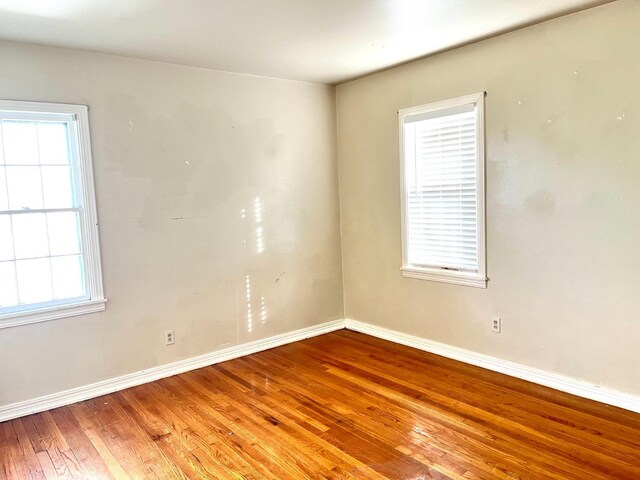 empty room featuring light hardwood / wood-style floors