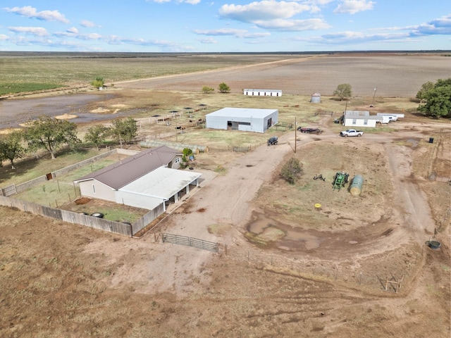 drone / aerial view with a rural view