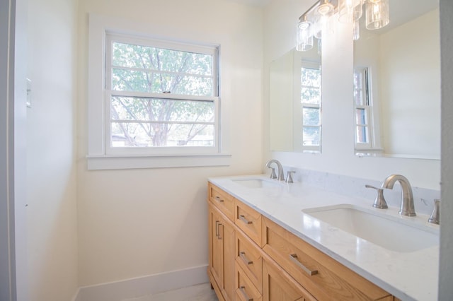 bathroom featuring vanity