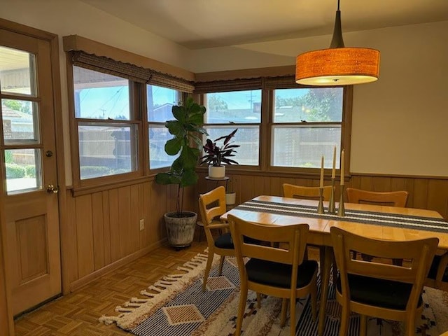 sunroom with plenty of natural light