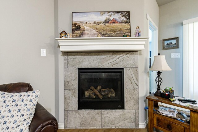 2541 137th St, Lubbock, TX 79423 - details with a tile fireplace