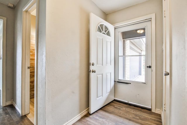 foyer featuring dark hardwood / wood-style flooring