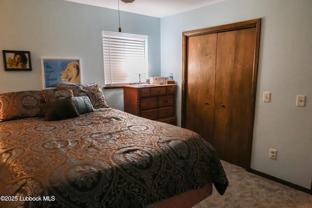 2512 Holliday Dr, Plainview, TX 79072 - bedroom with carpet floors and a closet