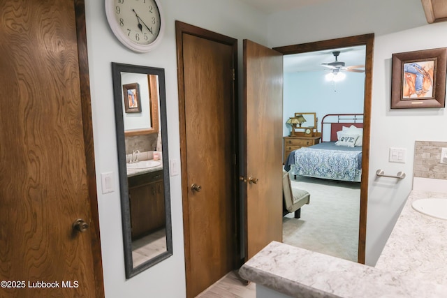 2512 Holliday Dr, Plainview, TX 79072 - hall with a sink