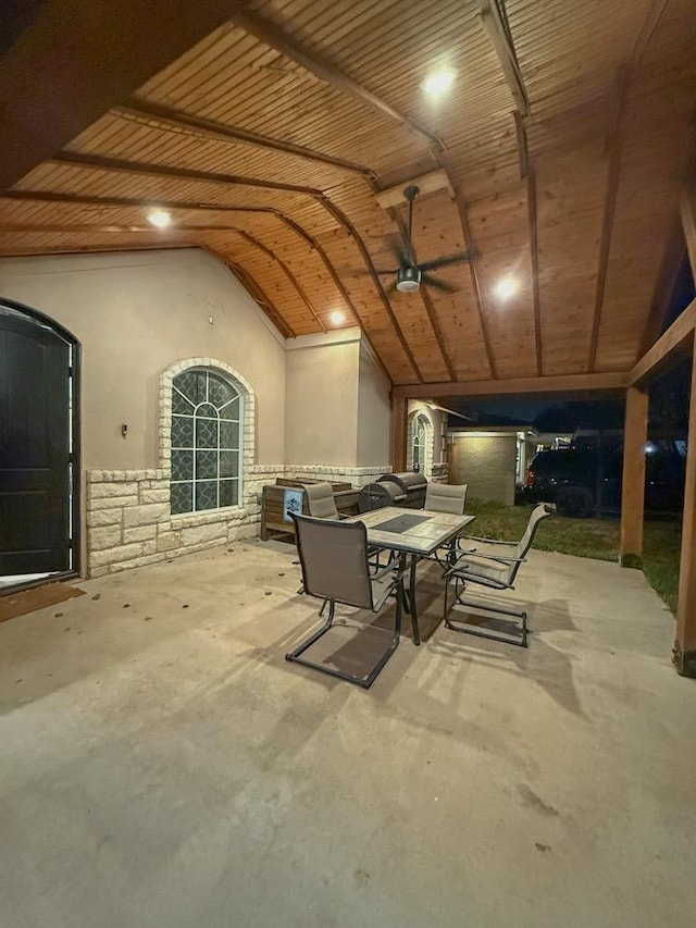 view of patio / terrace with ceiling fan