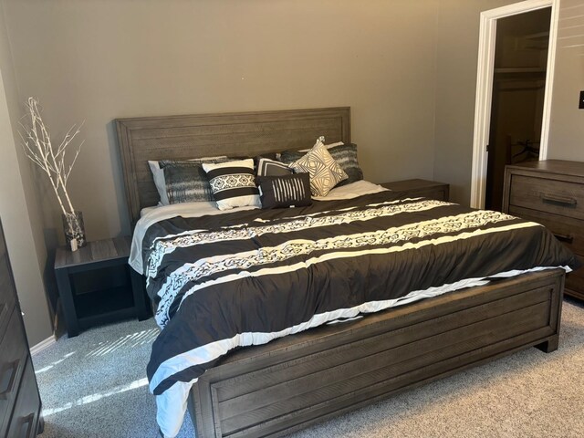 view of carpeted bedroom