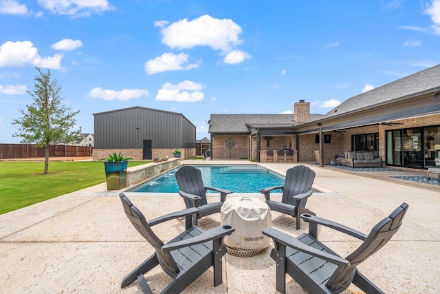 7733 46th St, Lubbock, TX 79407 - view of pool with a patio area