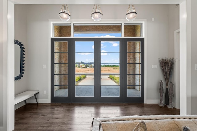7733 46th St, Lubbock, TX 79407 - doorway featuring wood finished floors and french doors