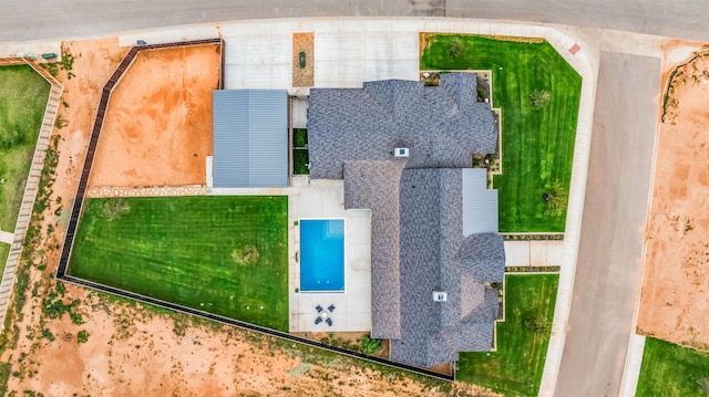 7733 46th St, Lubbock, TX 79407 - aerial view of property and surrounding area featuring a pool
