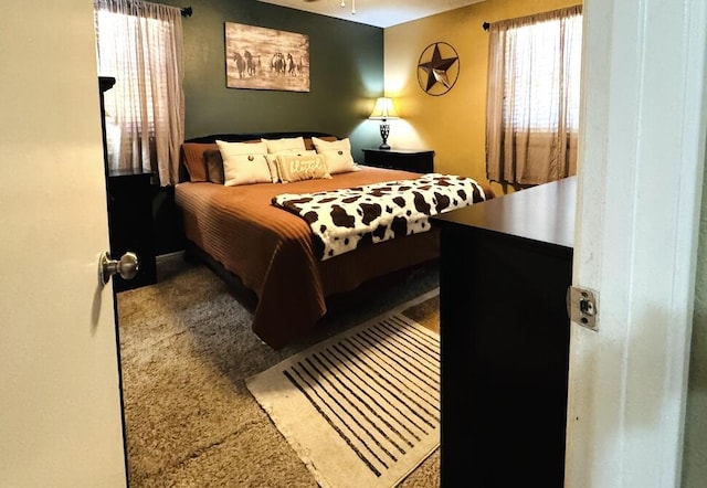 view of carpeted bedroom