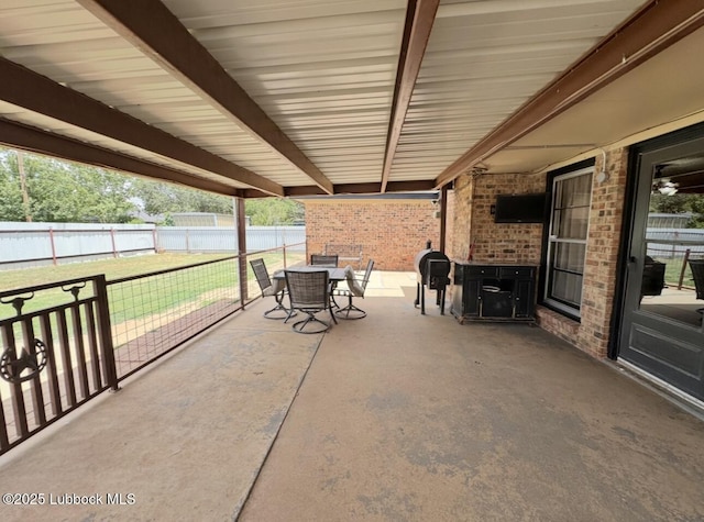 5442 14th St, Lubbock, TX 79416 - view of patio featuring outdoor dining area and a grill