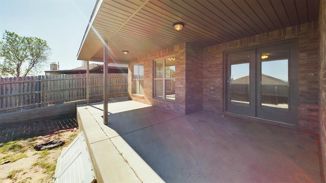 view of patio / terrace with french doors