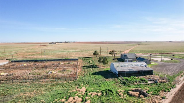 aerial view with a rural view