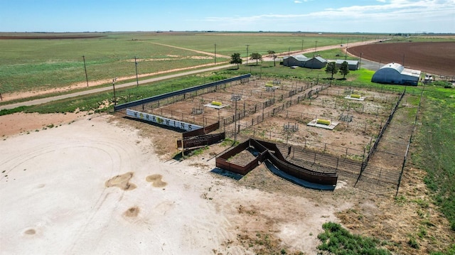 drone / aerial view with a rural view