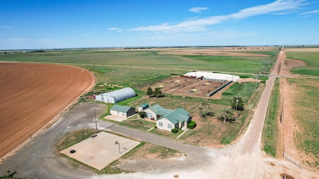 bird's eye view with a rural view