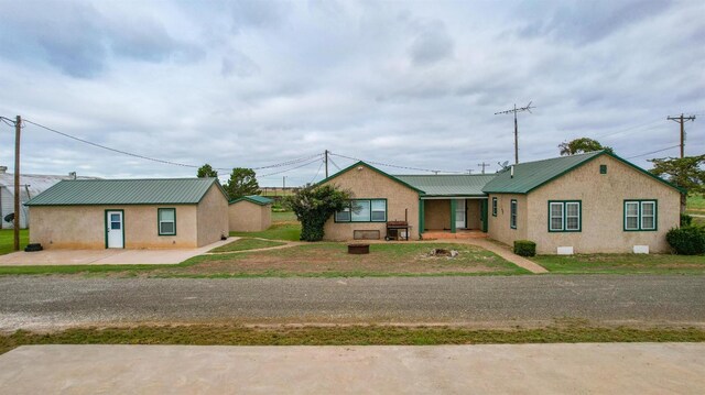 view of single story home