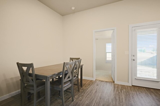 dining room featuring dark hardwood / wood-style floors