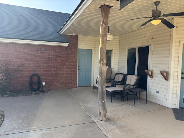 1 Squaw Ln, Ransom Canyon, TX 79366 - view of patio featuring ceiling fan