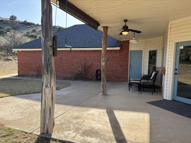 1 Squaw Ln, Ransom Canyon, TX 79366 - view of patio featuring ceiling fan