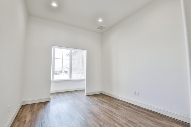 empty room featuring light hardwood / wood-style floors