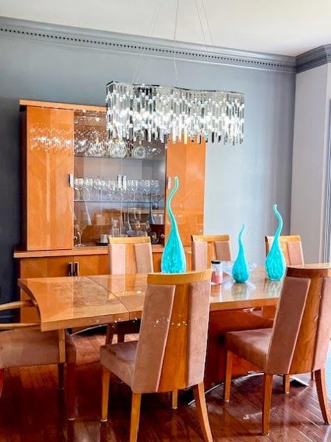 dining area featuring hardwood / wood-style floors