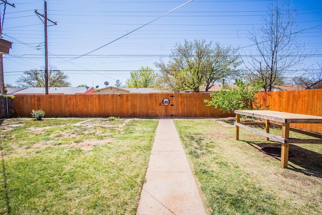 5303 46th St, Lubbock, TX 79414 - view of yard with a fenced backyard