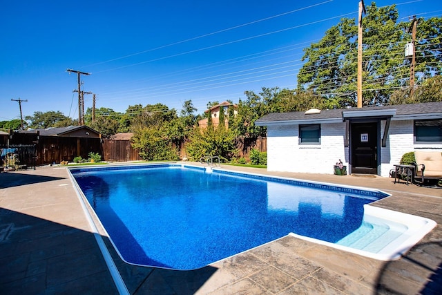 view of pool with a patio